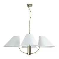 Люстра подвесная Rondo A4086LM-4AB Arte Lamp белая на 4 лампы, основание античное бронза в стиле современный 
