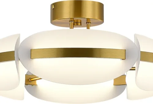 Светильник потолочный LED Etoile SL1304.302.45 ST-Luce белый на 1 лампу, основание латунь в стиле современный фото 2