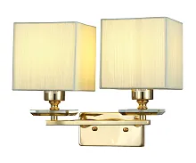 Бра Liniano LDW 17100-2 GD Lumina Deco бежевый 2 лампы, основание золотое в стиле классический 