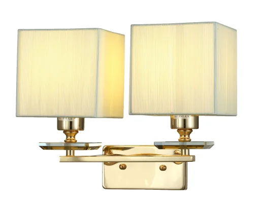 Бра Liniano LDW 17100-2 GD Lumina Deco бежевый на 2 лампы, основание золотое в стиле классика 