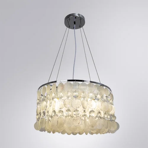 Люстра потолочная Pipirima A4041SP-5CC Arte Lamp белая на 5 ламп, основание хром в стиле современный  фото 2