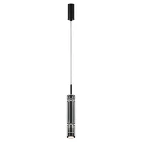 Светильник подвесной LED Ordo MOD272PL-L12B3K1 Maytoni чёрный 1 лампа, основание чёрное в стиле модерн трубочки