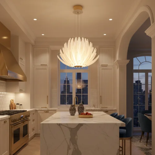 Люстра подвесная Deltoro CL327160 Citilux прозрачная на 1 лампу, основание золотое в стиле современный флористика арт-деко фото 7