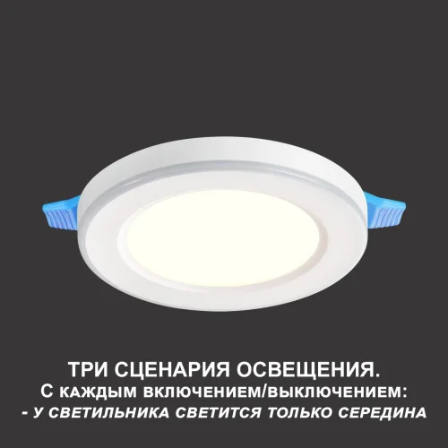 Светильник точечный LED Span 359010 Novotech белый 1 лампа, основание белое в стиле хай-тек  фото 3