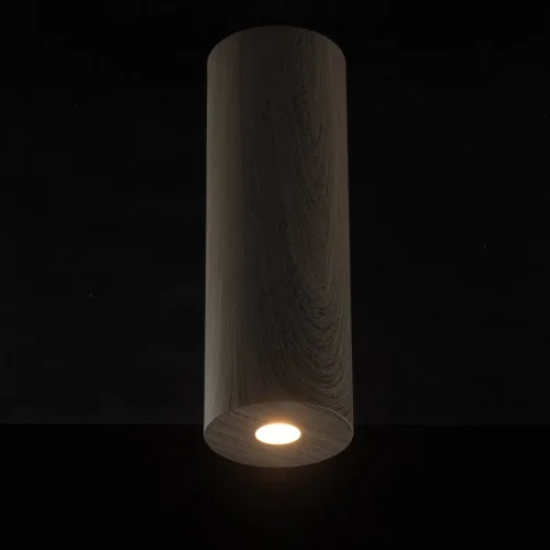 Светильник накладной Иланг 712010501 DeMarkt бежевый 1 лампа, основание бежевое в стиле хай-тек круглый фото 2