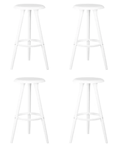 Табурет барный набор 4 шт. SET-4 652PP_WhiteBase-LMZL ROYCE WHITE, белый (W-02) Dobrin, /полимер, ножки/дерево/белый, размеры - *770***470*470 Табурет барный набор 4 шт. SET-4 652PP_WhiteBase-LMZL ROYCE WHITE, белый (W-02) Dobrin, /полимер, ножки/дерево/белый, размеры - *770***470*470