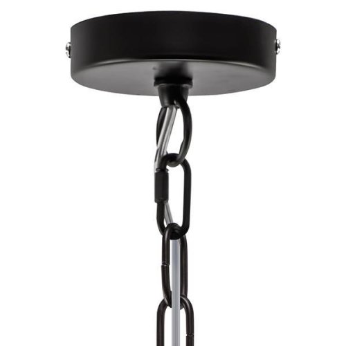 Люстра подвесная Alfa 745057 Lightstar прозрачная чёрная на 5 ламп, основание чёрное в стиле современный шар фото 6