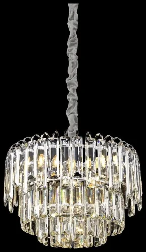 Люстра подвесная Krista WE130.05.103 Wertmark прозрачная на 5 ламп, основание хром в стиле современный классический 