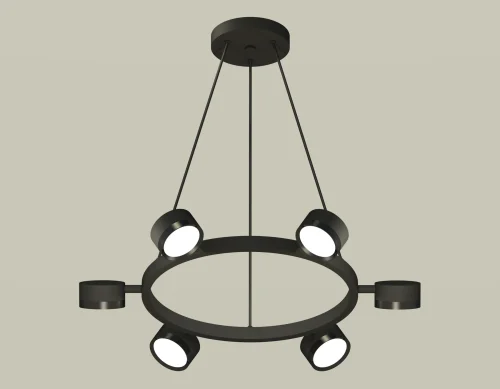 Светильник подвесной XB9193150 Ambrella light чёрный 6 ламп, основание чёрное в стиле хай-тек современный 