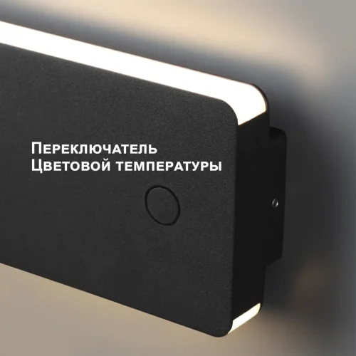 Настенный светильник LED уличный Strait 359590 Novotech уличный IP54 чёрный на 2 лампы, плафон чёрный в стиле минимализм хай-тек современный LED фото 5