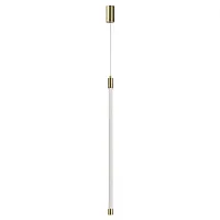Светильник подвесной LED Anta 4392/14L Odeon Light белый 1 лампа, основание античное бронза в стиле хай-тек трубочки