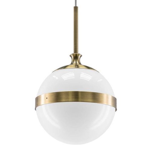 Светильник подвесной Globo 813131 Lightstar белый 3 лампы, основание бронзовое в стиле арт-деко каскад шар фото 3