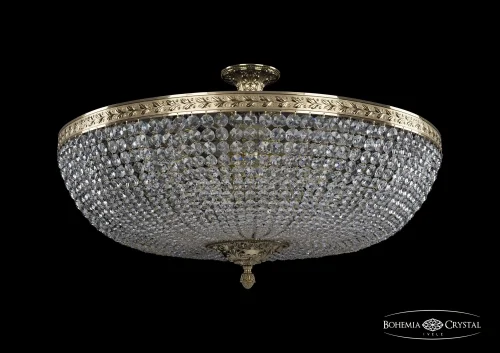 Люстра потолочная хрустальная 19151/90IV G C1 Bohemia Ivele Crystal прозрачная на 20 ламп, основание золотое в стиле классический sp