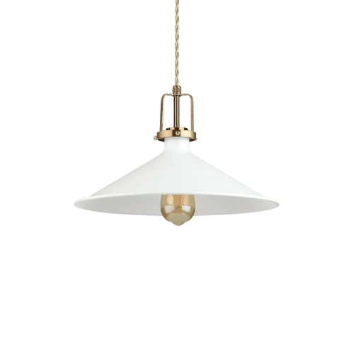 Светильник подвесной ERIS-4 SP1 BIANCO Ideal Lux белый на 1 лампу, основание белое в стиле современный 