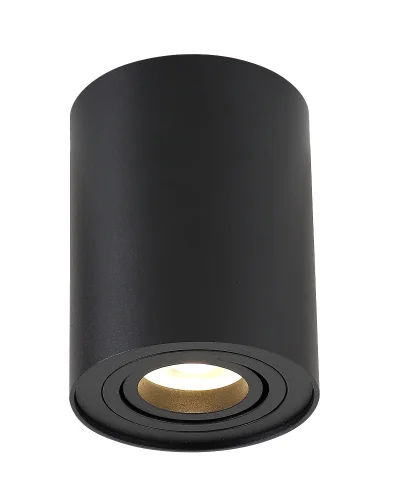 Светильник накладной CLT 410C1 BL Crystal Lux чёрный на 1 лампу, основание чёрное в стиле современный круглый фото 2