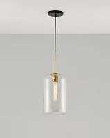 Светильник подвесной Scrum V2140-P Moderli прозрачный 1 лампа, основание чёрное в стиле лофт современный 
