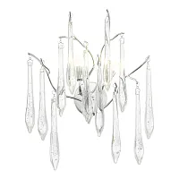 Бра Teardrops SL1660.101.02 ST-Luce прозрачный 2 лампы, основание хром в стиле модерн флористика ветви