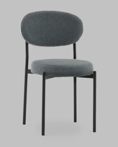 Стул Бриф DD букле темно-серый УТ000041484 Stool Group, серый/букле, ножки/сталь/чёрный, размеры - *****