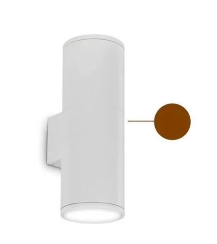 Настенный светильник уличный GUN AP2 BIG COFFEE Ideal Lux уличный IP44 коричневый на 2 лампы, плафон коричневый в стиле современный E27