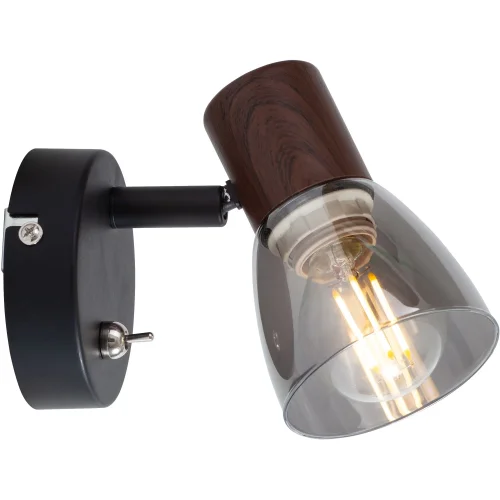 Спот с 1 лампой Lavinia TL1233Y-01BB Toplight чёрный серый E14 в стиле современный 