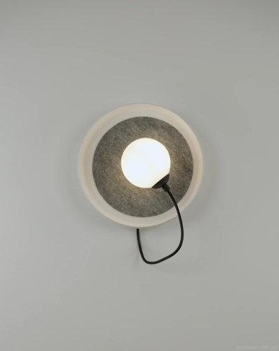 Бра Cosmi V10691-WL Moderli белый на 1 лампа, основание белое серое в стиле современный 