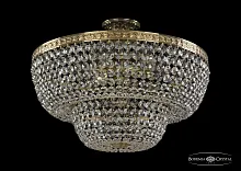 Люстра потолочная хрустальная 19101/55IV G Bohemia Ivele Crystal прозрачная на 8 ламп, основание золотое в стиле классический sp
