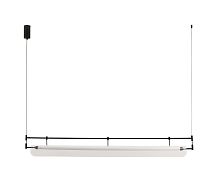 Светильник подвесной LED Аника 08021-150P,19 Kink Light прозрачный на 1 лампу, основание чёрное в стиле хай-тек современный линейный Светильник подвесной LED Аника 08021-150P,19 Kink Light прозрачный на 1 лампу, основание чёрное в стиле хай-тек современный линейный