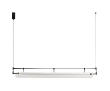 Светильник подвесной LED Аника 08021-150P,19 Kink Light прозрачный на 1 лампу, основание чёрное в стиле хай-тек современный линейный