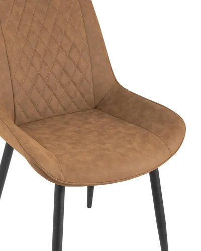 Стул Невада, экокожа, коричневый УТ000002171 Stool Group, коричневый/экокожа, ножки/металл/чёрный, размеры - ****555*600 фото 3