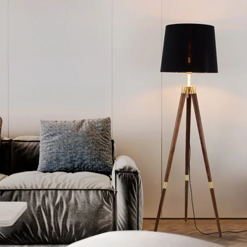 Торшер BISON Black 212140-23 ImperiumLoft чёрный на 1 лампу, основание латунь в стиле современный фото 9