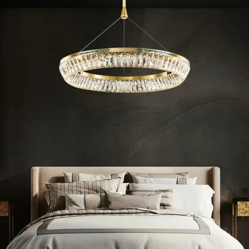 Люстра подвесная GERTRUDA ONE D80 220231-23 ImperiumLoft прозрачная на 1 лампу, основание латунь в стиле современный фото 4
