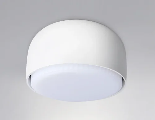 Светильник накладной TN71001 Ambrella light белый 1 лампа, основание белое в стиле хай-тек современный круглый фото 2