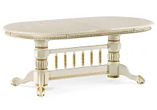 Деревянный стол Кантри крем / патина золото 450824 Woodville столешница слоновая кость из мдф шпон