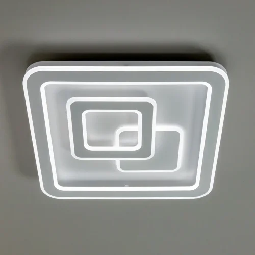 Светильник потолочный LED с пультом Квест CL739B150 Citilux белый 1 лампа, основание белое в стиле модерн квадраты