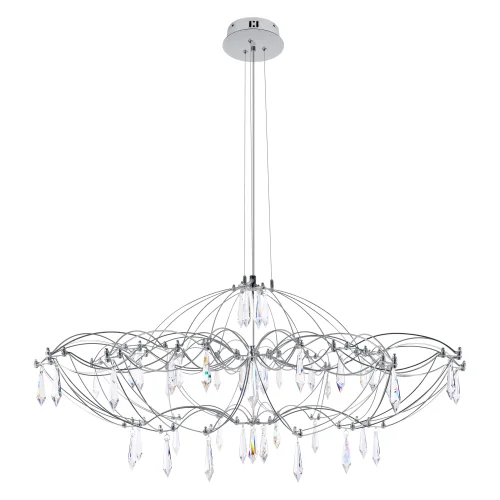 Люстра подвесная ЛЕД Мира / Mira 10586/900 Silver Asfour LOFT IT прозрачная на 1 лампу, основание серебряное в стиле арт-деко капли Люстра подвесная ЛЕД Мира / Mira 10586/900 Silver Asfour LOFT IT прозрачная на 1 лампу, основание серебряное в стиле арт-деко капли