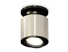 Светильник накладной Techno spot XS7405020 Ambrella light серебряный 1 лампа, основание чёрное в стиле хай-тек модерн круглый