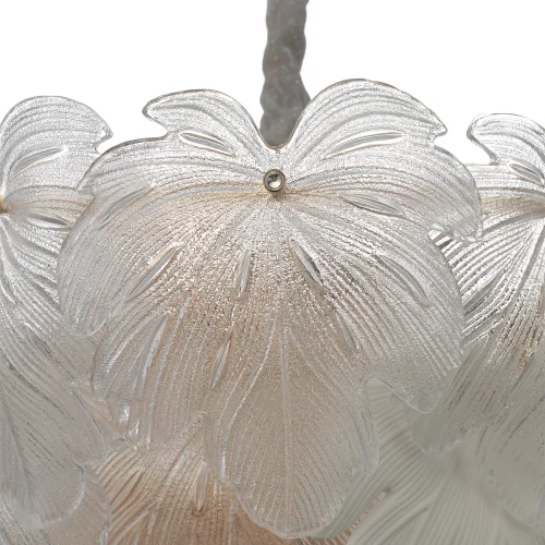 Люстра подвесная Dryad CL305160 Citilux белая прозрачная на 14 ламп, основание золотое в стиле классический флористика современный фото 5