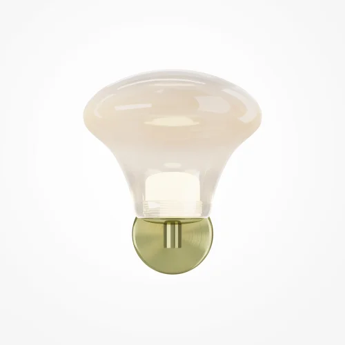 Бра LED Dynasty MOD402WL-L3BS3K Maytoni янтарный на 1 лампу, основание латунь в стиле современный арт-деко фото 6