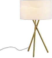 Настольная лампа Palma V10536-1T Moderli белая 1 лампа, основание латунь металл в стиле современный 