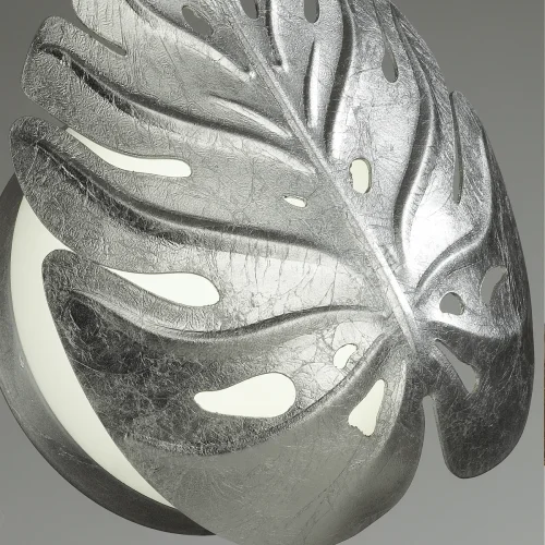 Бра Jungle 4865/1W Odeon Light серебряный на 1 лампа, основание серебряное в стиле флористика современный арт-деко  фото 3
