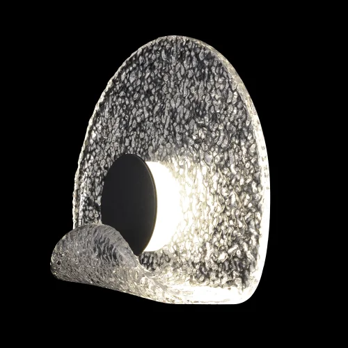 Бра LED WAVE AP6W LED TRANSPARENT Crystal Lux прозрачный на 1 лампу, основание чёрное в стиле современный фото 8