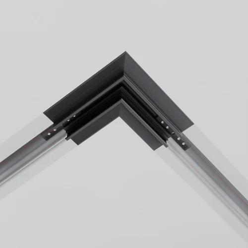 Коннектор угловой для встраиваемого низкопрофильного шинопровода Magnetic track system Exility TRAM034CL-42B Maytoni чёрный в стиле хай-тек современный для светильников серии Magnetic track system Exility exility тонкая магнитная фото 4