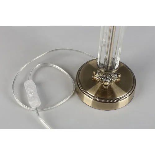 Настольная лампа Rivoli OML-64214-01 Omnilux бежевая на 1 лампу, основание античное бронза металл в стиле классический фото 4