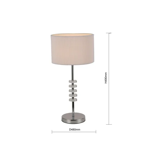 Настольная лампа Tesso 2680-1T Favourite белая 1 лампа, основание хром металл в стиле современный  фото 3