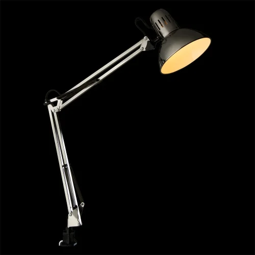 Настольная лампа на струбцине Senior A6068LT-1SS Arte Lamp серебряная серая 1 лампа, основание серебряное серое полимер в стиле современный  фото 2