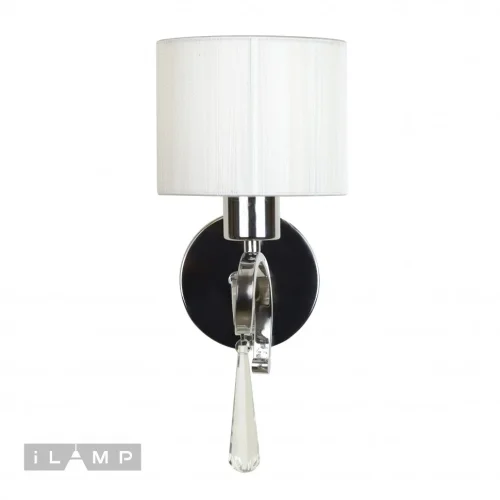 Бра Bella RM1029/1W CR iLamp белый на 1 лампа, основание хром в стиле современный американский 