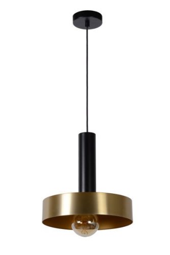 Светильник подвесной лофт Giada 30472/30/02 Lucide латунь 1 лампа, основание чёрное в стиле лофт современный 
