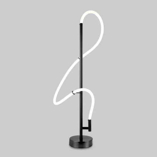 Торшер LED True V4089-FL Moderli белый на 1 лампу, основание чёрное в стиле хай-тек 