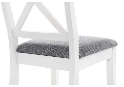 Деревянный стул Bern butter white / grey 11768 Woodville, серый/ткань, ножки/дерево/белый, размеры - ****460*530 фото 8