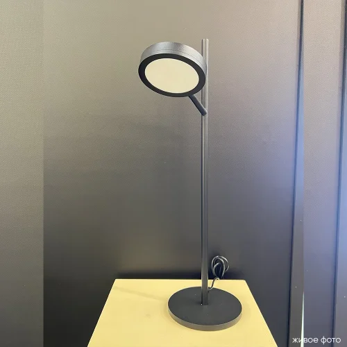 Настольная лампа LED CLT 027TL BL Crystal Lux чёрная на 1 лампу, основание чёрное металл в стиле современный фото 2